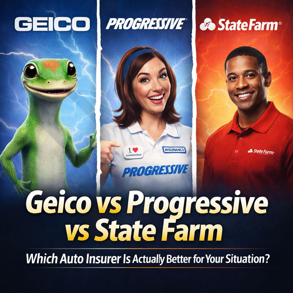 Geico vs Progressive vs State Farm: Which Auto Insurer Is Actually Better for Your Situation