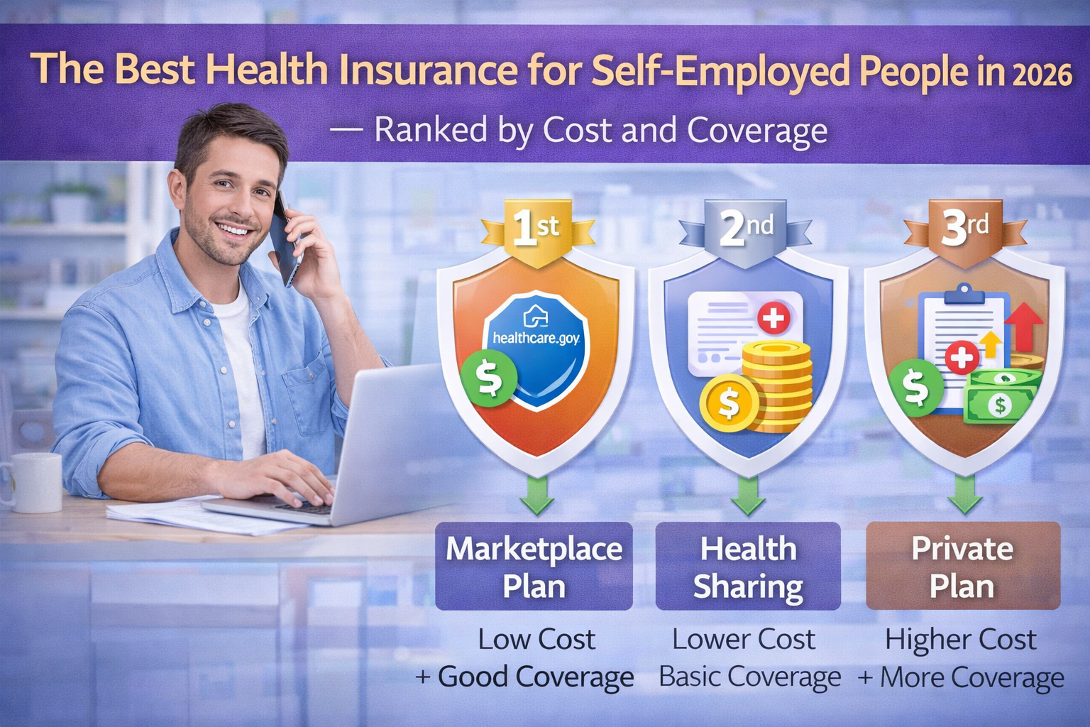 The Best Health Insurance for Self-Employed People in 2026 (Ranked by Cost and Coverage)